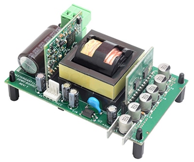 STMicroelectronics EVLMG1-250WLLC GaN DC/DC converter evaluation board Image of STMicroelectronics EVLMG1-250WLLC GaN DC/DC converter evaluation board