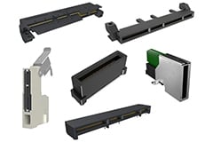 PCIe® Gen 6 Mini Cool Edge 0.60 mm 卡緣連接器 Image of Amphenol Communications Solutions PCIe® Gen 6 Mini Cool Edge 0.60 mm Card Edge Connectors
