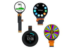 Rundes IPS-TFT-Display DLC-T mit optionaler kapazitiver Berührungssensorik Image of DLC Display DLC-T Round IPS TFT Display with Optional Capacitive Touch