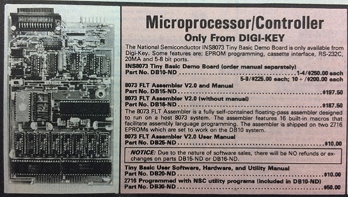 Excerpt from Digi-Key Catalog