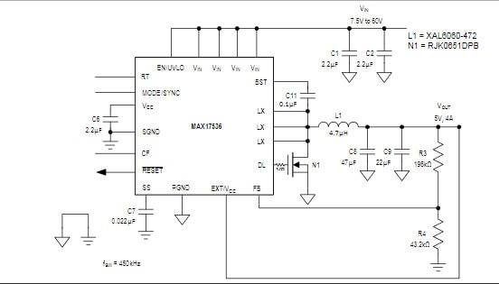 Maxim Integrated's MAX17536ATP+