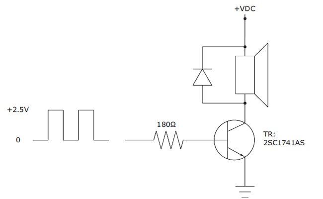 diagram of CUI's CT-1205H-SMT-TR magnetic buzzer transducer