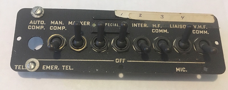 Array of military surplus toggle switches