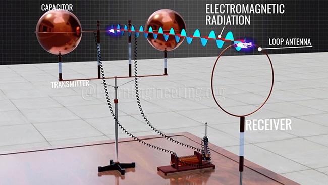 Transmission of power via wireless electromagnetic fields