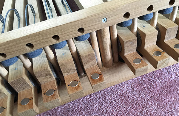 Using Hall Effect Sensors to Magnetically Detect Organ Pedal Position