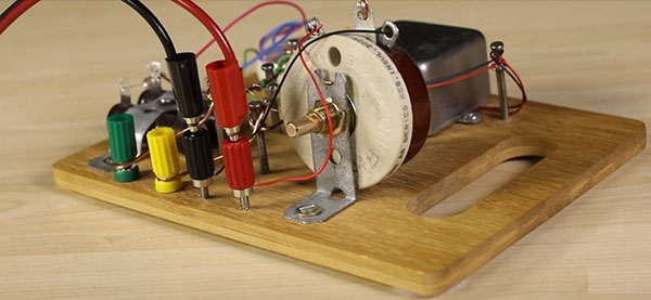 An example of a breadboard prototype of the past