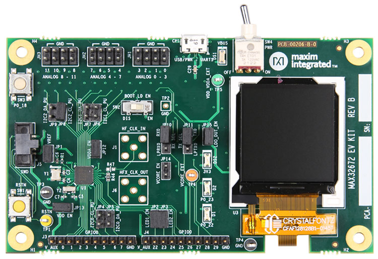 Analog Devices' MAX32672EVKIT# evaluation kit