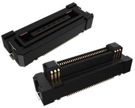 Amphenol's B3221B7L111260E100 (bottom) and the B3291B7L111260E100 (top) board-to-board connectors