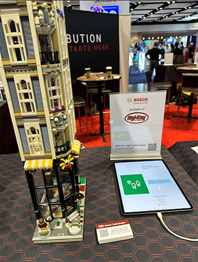 Bosch’s Lego demonstration and iPad to indicate which floor the Lego person was on