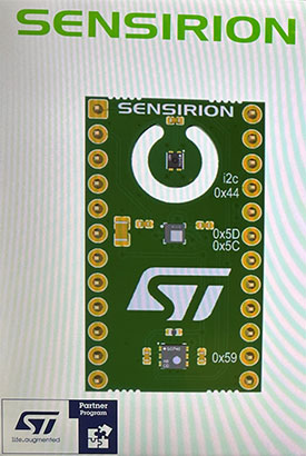 Collaborative Sensirion and STMicroelectronics environmental sensor
