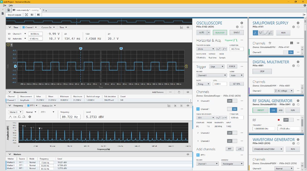 InstrumentStudio user interface