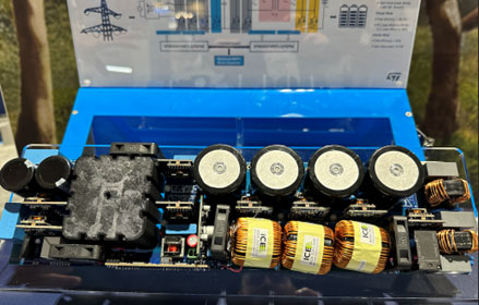 Underside of the residential hybrid integrated EV charger