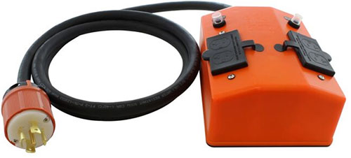 Typical AC Connectors PDU extension cord featuring GFCI protection