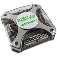 Digilent's Digital Discovery device Image of Digilent's Digital Discovery device