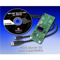 CD, cables, and starter kit board for the MPLAB starter kit for the PIC18 MPLAB Start Kit for PIC18