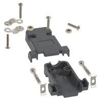 Grey or metallized plastic backshell with a straight cable exit 909GPE-ND