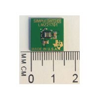 Image emphasizing the small size of the SIMPLE SWITCHER at 1.5mm on a ruler SIMPLE SWITCHER Nano II