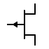P Channel JFet schematic symbol ภาพสัญลักษณ์แผนผัง P Channel JFet
