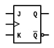 JK Flip Flop schematic symbol תמונה של סימבול סכמטי של פליפ-פלופ JK