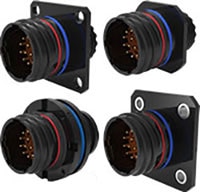 Amphenol Aerospace's Series Five Black Zinc-Nickel Circular Connectors Image of Amphenol Aerospace's Series V Black Zinc-Nickel Circular Connectors