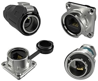 Amphenol CS (Commercial) MRK Series IP67 Latching RJ45 Plugs and Jacks Image of Amphenol CS (Commercial) MRK Series IP67 Latching RJ45 Plugs and Jacks