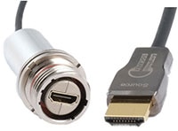 Amphenol PCD Ruggedized Active Optical Cable (AOC) HDMI  Image of Amphenol PCD Ruggedized Active Optical Cable (AOC) HDMI