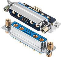 Amphenol Positronic's Combo-D Mixed Density D-Sub Connectors Amphenol Positronic 的 Combo-D 混合密度 D-Sub 連接器的圖片