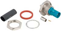 Amphenol RF FAKRA Rear-Mount Bulkhead Crimp Plugs Image of Amphenol RF FAKRA Rear-Mount Bulkhead Crimp Plugs