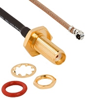 Amphenol RF's SMA to AMC Ultraminiature Cable Assemblies Image of Amphenol RF's SMA to AMC Ultraminiature Cable Assemblies