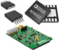 ADI's AD4000/AD4001/AD4003/AD4005 Analog-to-Digital Converters Image of ADI's AD4000/AD4001/AD4003/AD4005 Analog-to-Digital Converters
