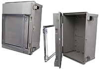 Bud Industries' AIO Series Enclosure with Cover Window Immagine dell'involucro serie AIO con finestra di copertura di Bud Industries