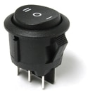 E-Switch's RRA Series Round Rocker Switch Image of E-Switch's RRA Series Round Rocker Switch