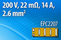 EPC's EPC2207 14 A 200 V eGaN® FET Image of EPC's EPC2207 14 A 200 V eGaN® FET