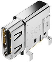 GCT's Flag Type USB Type-C® Receptacle for USB 3.2 Gen2 Applications Image of GCT's Flag Type USB Type-C® Receptacle for USB 3.2 Gen2 Applications