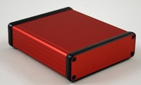 Hammond's Red Anodized Aluminum Enclosures Image of Hammond Red Anodized Aluminium Enclosures