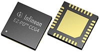 Infineon Technologies EZ-PD™ CCG4 2-Port USB-C Port Controller PD Image of Infineon Technologies EZ-PD™ CCG4 2-Port USB-C Port Controller PD