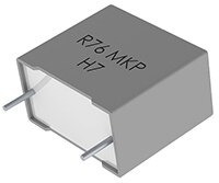 KEMET R76H Series Commercial Grade Radial Film Capacitors Image of KEMET R76H Series Commercial Grade Radial Film Capacitors