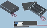 Keystones' AA and AAA On/Off Switched Densi-Pak Battery Holders Image of Keystones' AA and AAA On/Off Switched Densi-Pak Battery Holders