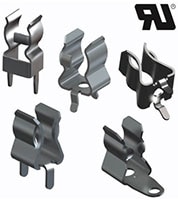 Keystone Electronics' UL Recognized Fuse Clips for Cartridge Style Fuses Abbildung: UL-zugelassene Sicherungsclips von Keystone Electronics für Patronensicherungen