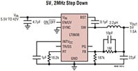 Analog Devices LT8608 Schematic Image of Analog Devices' LT8608 Schematic