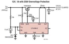 Analog Devices' LTC4380 Low Quiescent Current Surge Stoppers Image of Analog Devices' LTC4380 Low Quiescent Current Surge Stoppers