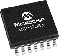 Microchip Technology MCP41U83 (Single) and MCP42U83 (Dual) Potentiometers Image of Microchip Technology MCP41U83 (Single) and MCP42U83 (Dual) Potentiometers