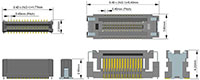 Molex's FSB5 Series Illustration תמונה של מחברי לוח-ללוח SlimStack עם פסיעה של 0.40 מ"מ מסדרת FSB5 של Molex