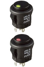 NKK Switches' LP01 Series, Super-Bright, Spot-Illuminated Pushbutton Switches Image of NKK Switches' LP01 Series, Super-Bright, Spot-Illuminated Pushbutton Switches