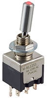 NKK Switches M Series LED Tipped Toggles Image of NKK Switches M Series LED Tipped Toggles