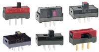 NKK Switches' SS-Series Ultra-Miniature Slide Switch Immagine dell'interruttore a scorrimento ultraminiaturizzato serie SS di NKK Switches