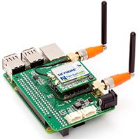 Airgain's NL-AB-RPI Raspberry Pi Cellular Development Kit Adapter Image of Airgain's NL-AB-RPI Raspberry Pi Cellular Development Kit Adapter
