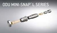 ODU's MINI-SNAP® L Series Circular Push-Pull Locking Connectors תמונה של מחברי נעילת Push-Pull סדרת MINI-SNAP® L מבית ODU