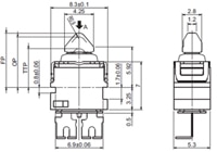 Omron D2EW Series Dimensions Image of Omron D2EW Series Dimensions