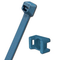 Panduit's Antimicrobial Met-Det Cable Ties and Mounts Immagine delle fascette serracavo e degli attacchi antimicrobici in materiale metallico rilevabile di Panduit